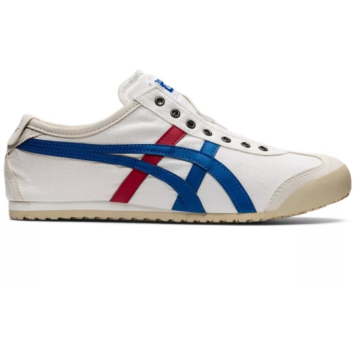 Onitsuka Tiger MEXICO White Blue Red 66 Slip-On Sneakers Casual Shoes For Man And Boys MEX0143