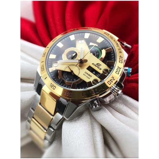 Casio Edifice Chronograph Black Dial Gold Metal Men's Watch Efr 540 GB