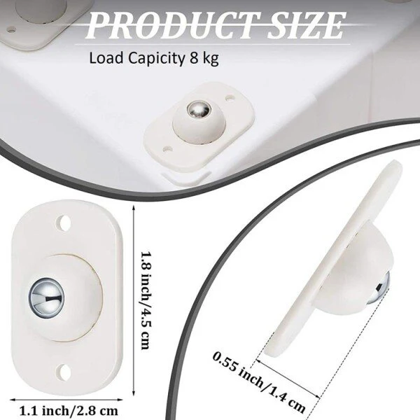 Mini Swivel Caster Wheels 4Pcs set (CLS-2388607)