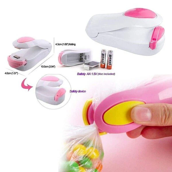 Portable Small Heat Sealer Mini Sealing Machine for Food Storage Vacuum Bag, Chip, Plastic, Snack Bags (Multicolor) (CLS-2385605)